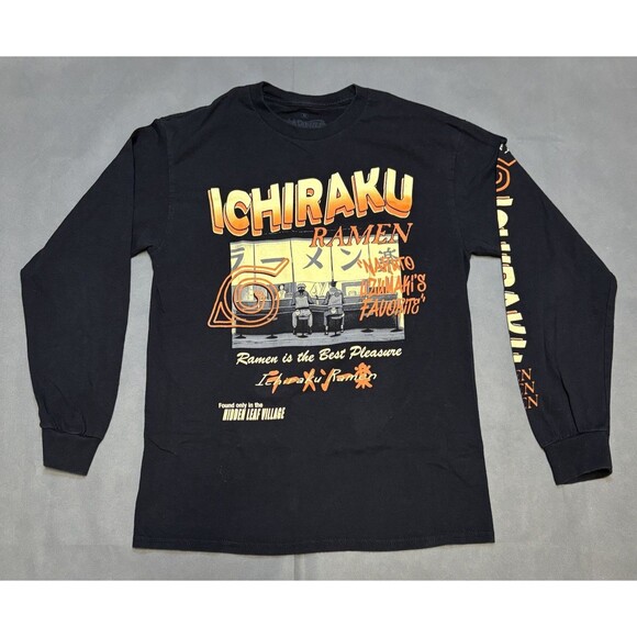 Naruto Shippuden Shirt Men Medium Long Sleeve - Ichiraku Ramen Shop Counter Logo - Picture 5 of 8